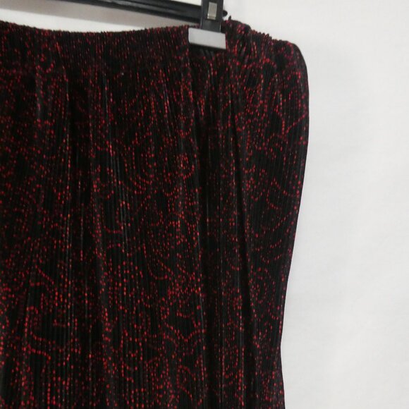 Handmade Red and Black Wide Leg Lounge Pants | 19 inch waist measured - Picture 12 of 16